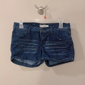 Navy polka dot shorts